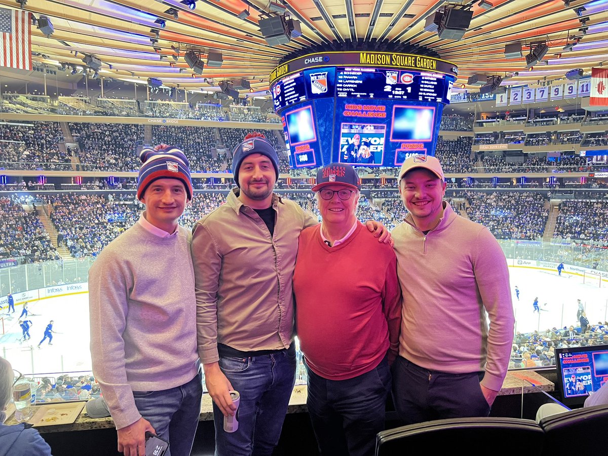 Rangers with my Dad and brothers <a href="/NYRangers/">New York Rangers</a>