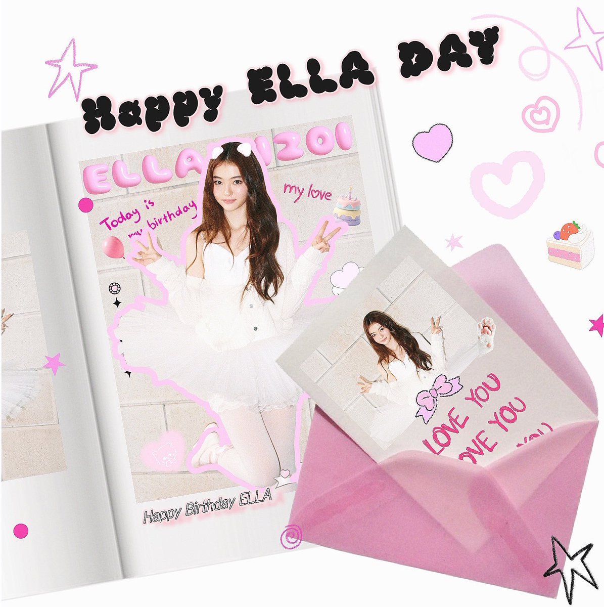 #엘라야_태어나줘서_고맙다 
 
우리 미야오 사랑둥이 막내 엘라야 >.< 
데뷔하고 첫번째 생일 진심으로 축하해 ! ! 
오늘 하루가 1년 중에 가장 행복한 날이 되길 바라구  ˵ 
언니들이랑 맛있는 거 많이 먹고 재미있는 하루 보내자 ! ! 💜