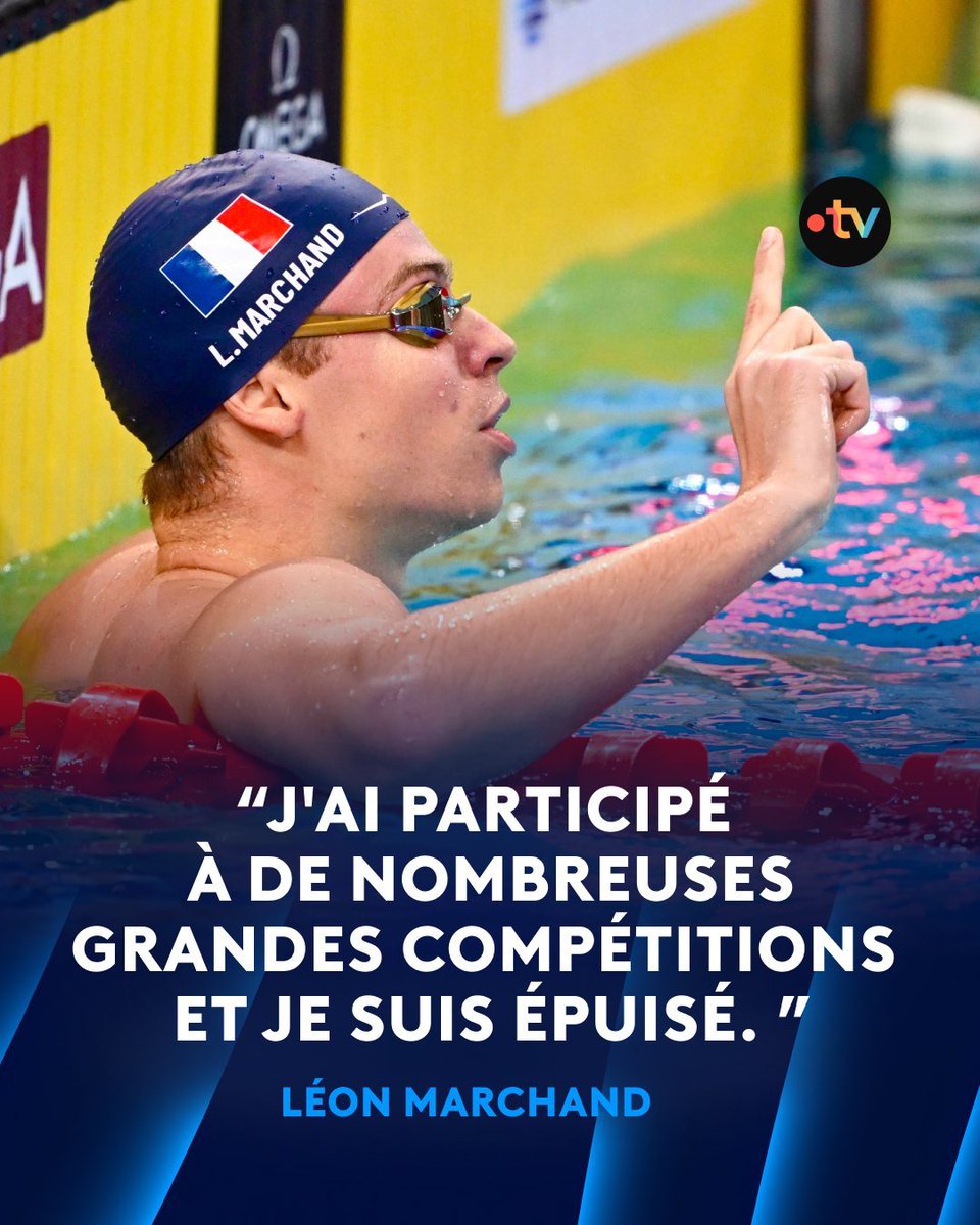 Léon Marchand renonce à participer aux Mondiaux en petit bassin, prévus du 10 au 15 décembre à Budapest 🏊

"Il est temps pour moi de prendre du recul, de m'entraîner dur et de commencer à préparer les défis à venir." a-t-il notamment écrit sur ses réseaux sociaux 🗣