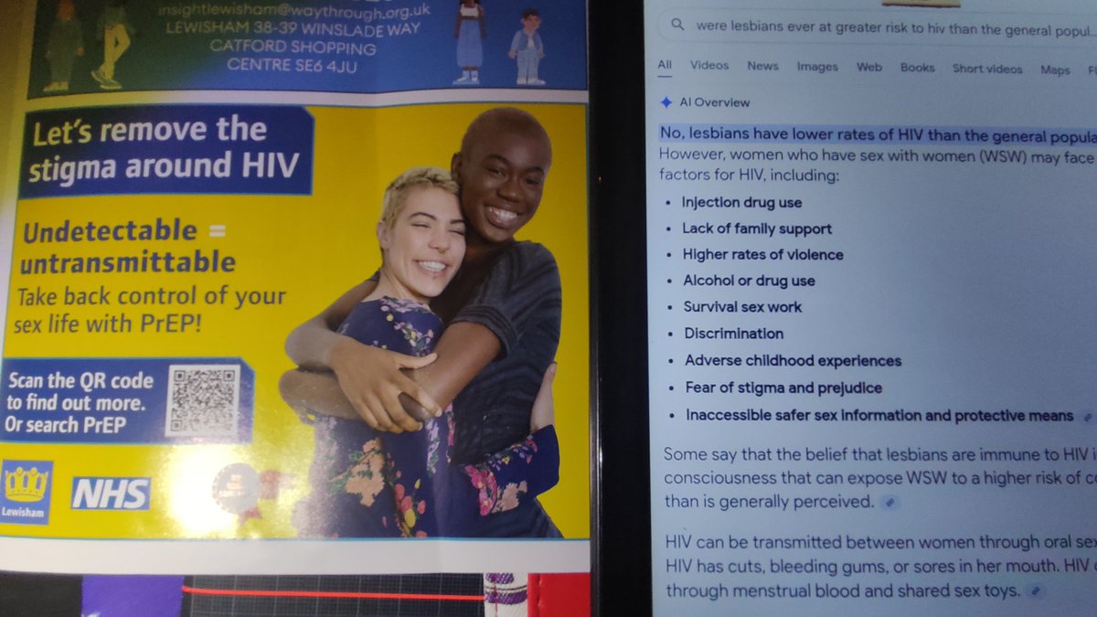 androo235's tweet photo. Framing here irritates me, I don't like the "woke" label but can't think of better for this in Lewisham Life, that councils 1/4ly mag. Lesbians aren't particularly at HIV risk. PrEP is most use to gay men. In its own way as annoying and stupid as RW toxicity on X. https://t.co/Sh0mTHzGU0
