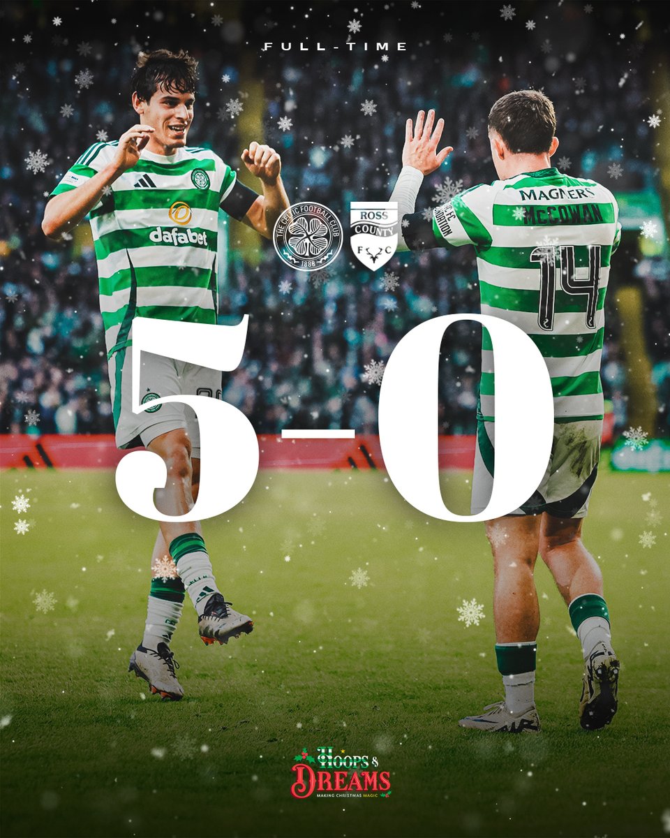Five goals &amp; five clear for the Celts! 🌟

#CELROS | #CelticFC🍀