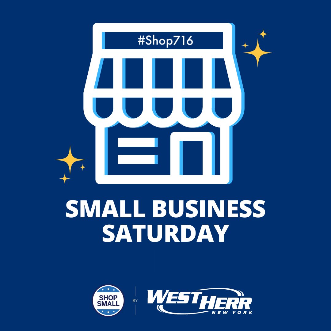 WestHerr's tweet image. 🛒 #SmallBizSaturday 🛒 - In an effort to help support other local WNY businesses, we have decided to give away three $50 #Shop716 Visa gift cards to help with your holiday shopping! 🦬💰  

To enter, just RT &amp;amp; make sure you are following us! 

Winners announced 12/2/24 💙