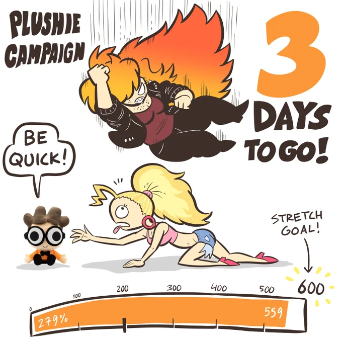 Nerd Plushie Campaign has 3 days to go! You still have time to grab your  own before it goes away forever! We're so close to 600 units sold goal! 