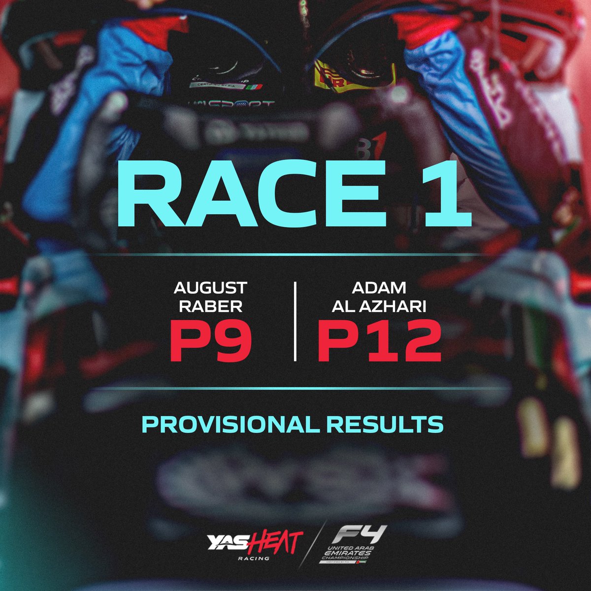 Not a bad start for the boys in Race 1 of the #F4UAETrophy Round 1. 👏

Adam and August both fought their way up the grid after dropping a few positions at the start. 🏎️

We still have two races in this round. See you tomorrow. 🏁