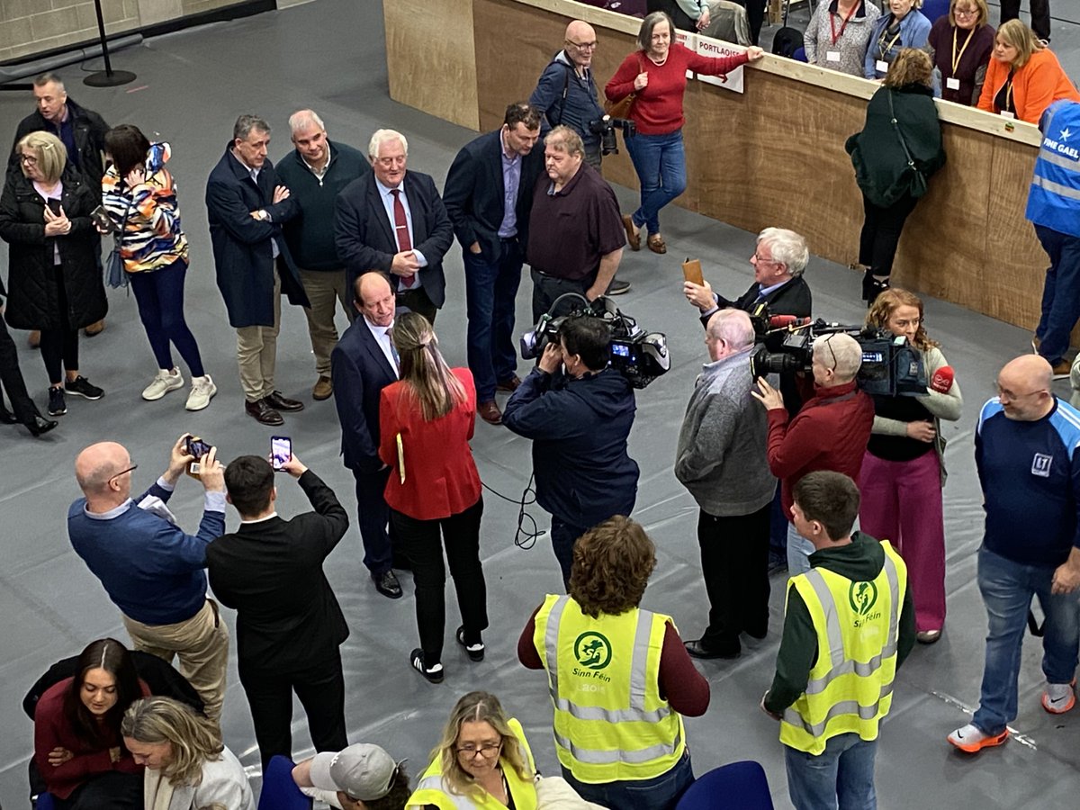 Willie Aird (FG) has arrived at the count centre in Portlaoise ahead of the declaration of the first count.