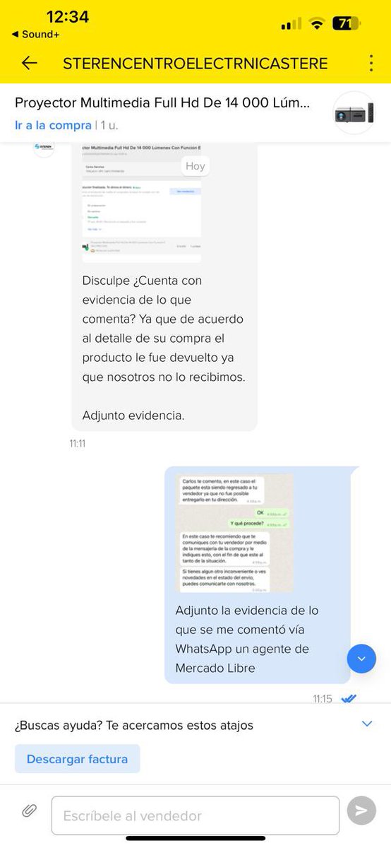 TERLACH77's tweet photo. @WefereYT 
A mi tampoco me está resolviendo @ML_Mexico mi compra y pagué con mercado crédito reclamé por qué no funcionaba el producto lo devolví y nunca me lo regresaron, iré a @Profeco espero que me ayuden porque ni @ML_Mexico ni el vendedor @Steren_Mexico https://t.co/vGbUA5Y9OE