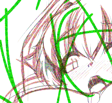 緑:ネームんときの
赤:下書き

ネームから下書きへの工程がめちゃんこかかるので
ネームんときから精度あげてれればもすこし楽なのだろうかとかいろいろ考えたりしている 