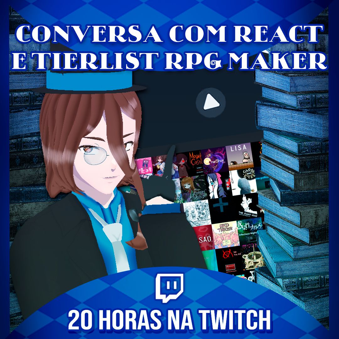 NeilKrampus's tweet photo. Olá! Hoje é uma live especial de react com vídeo, começando com tierlist de RPGMaker! 

20 HORAS (OITRO HORAS) [GMT-3] na Twitch!
Espero vocês lá!

https://t.co/gERiyAxWhx 

#KrampusNight #KaraokeParty #VtuberBR #StarsongEnt https://t.co/HPvOdtLnN1