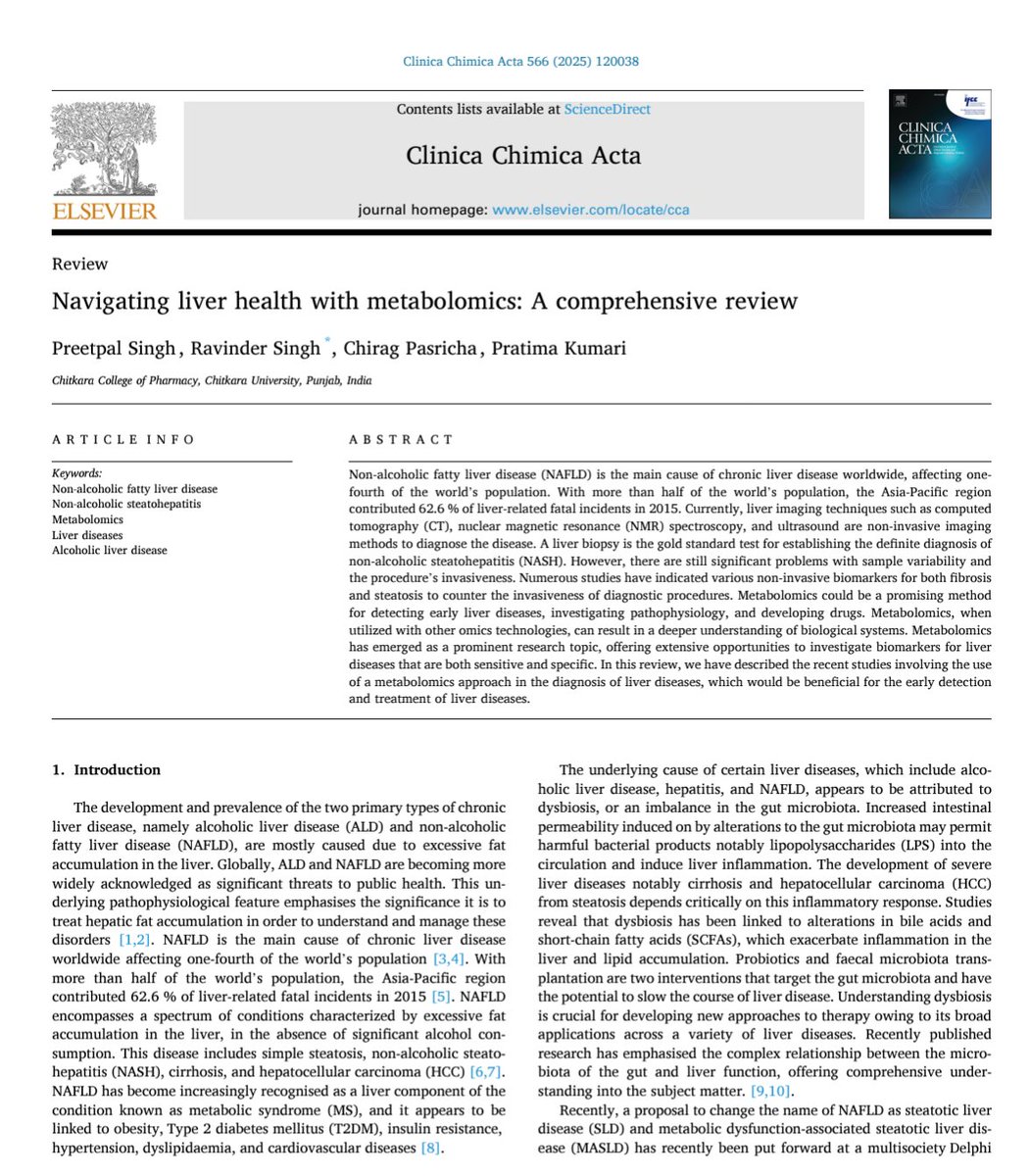 A comprehensive review of navigating liver health with #metabolomics. #MASLD #MASH
pubmed.ncbi.nlm.nih.gov/39536895/