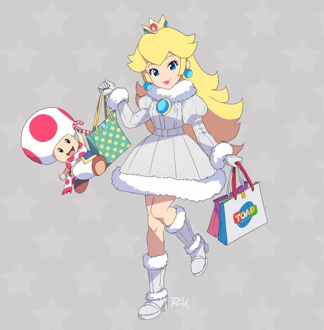 Peach doing her Christmas shopping early! 