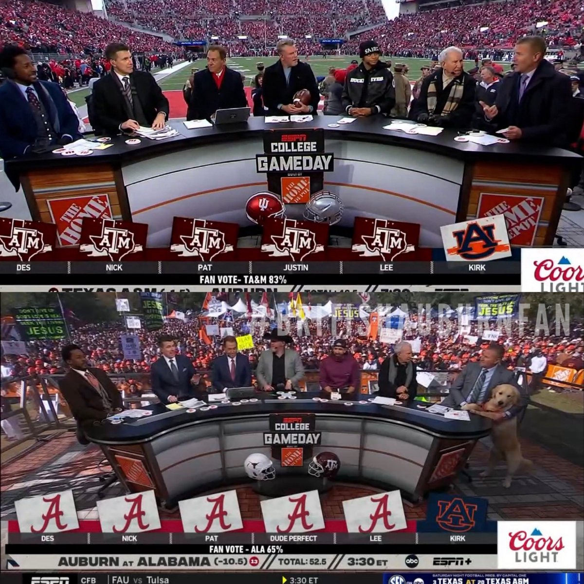 Did <a href="/KirkHerbstreit/">Kirk Herbstreit</a> just pick Auburn again!!!! 🧐😏🥳🥳🥳🧡🦅💙
#WarEagle #kirkherbstreit #BritishAuburnFan #BeatBama