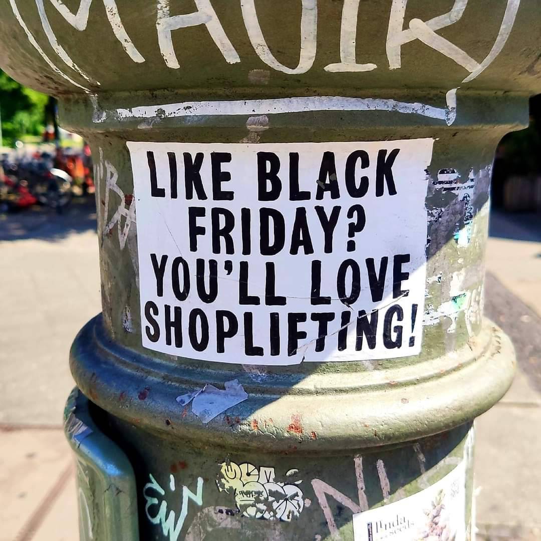 Black Friday sticker spotted in Los Angeles