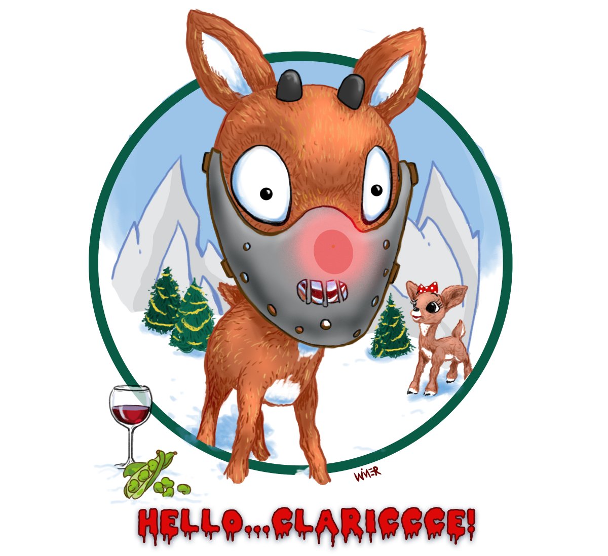 Here's a somewhat twisted one for the season. Asks the question what if Rudolph's love interest (yes, in the show it's Clarice) turned a bit Lecterish...
#holidayfun #rudolphtherednosedreindeer #silenceofthelambs #hanniballecter
etsy.com/listing/182134…
