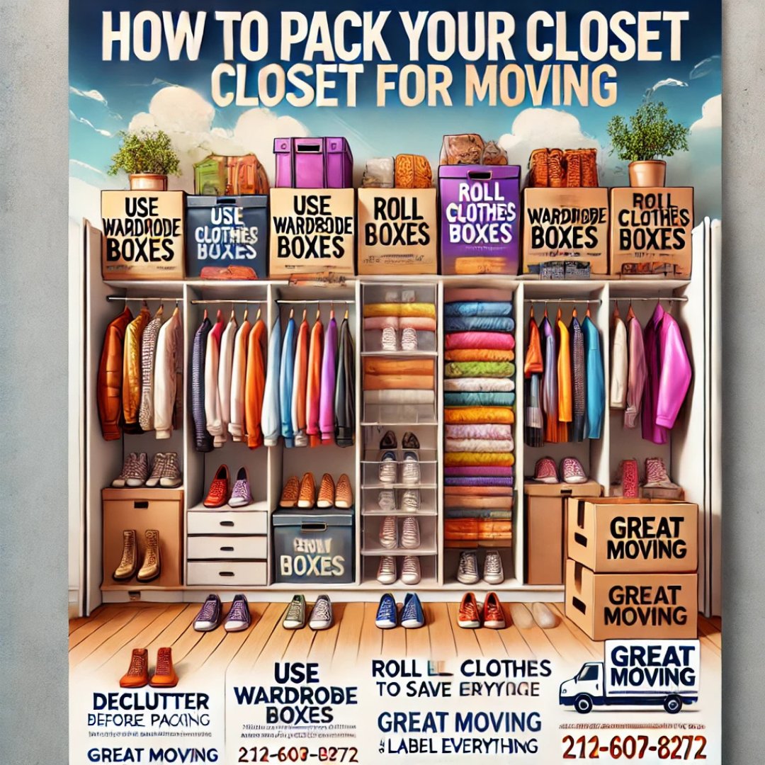 GreatMoversNY's tweet photo. ๐ฆ How to Pack Your Closet for Moving Like a Pro! ๐๐
Packing your closet can seem daunting, but with the right strategy, itโs easier than you think. Hereโs how to simplify the process and keep your wardrobe organized
Read on our page
#nycmovers #njmovers #greatmoving https://t.co/sOenI86odQ