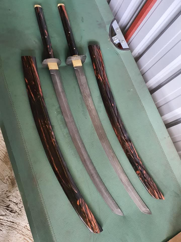 PEDANG JENAWI 25 INCH PAMOR DAMASKUS (GOLOK SB X KAPLAK ZUL)