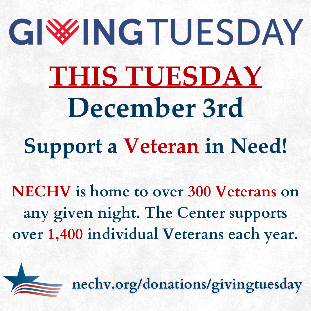 This Tuesday is #GivingTuesday! Your gift to the New England Center and Home for Veterans provides vital support to Veterans in need. Visit the link in our profile to donate today!