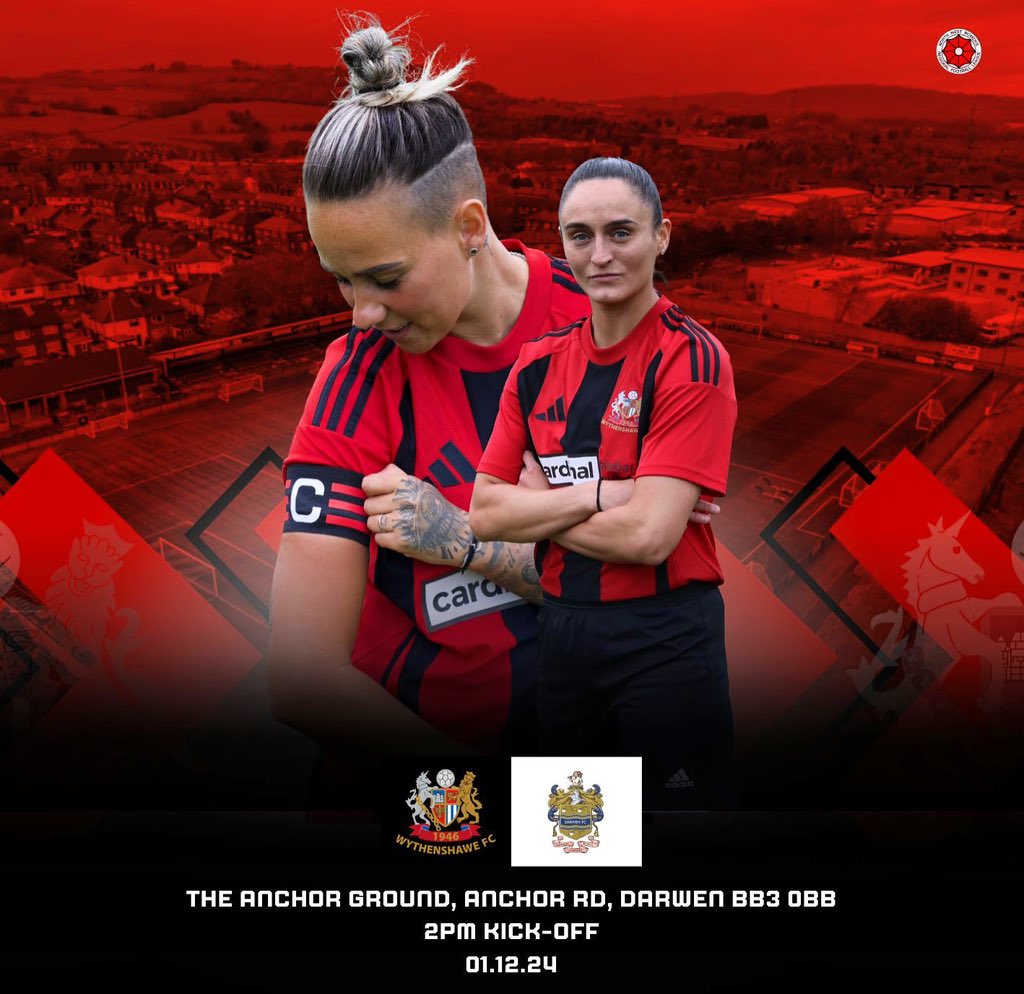 ⚽️NEXT UP⚽️

Tomorrow afternoon it’s another enormous game as we travel to the Anchor Ground to face Darwen FC. 

It’s 1st vs 2nd so we really need your support to cheer us on and help us get that win 

📅 Sunday December 1st
🕑 14:00 KO
🏟️ Anchor Ground (BB3 0BB)

#UpTheAmmies