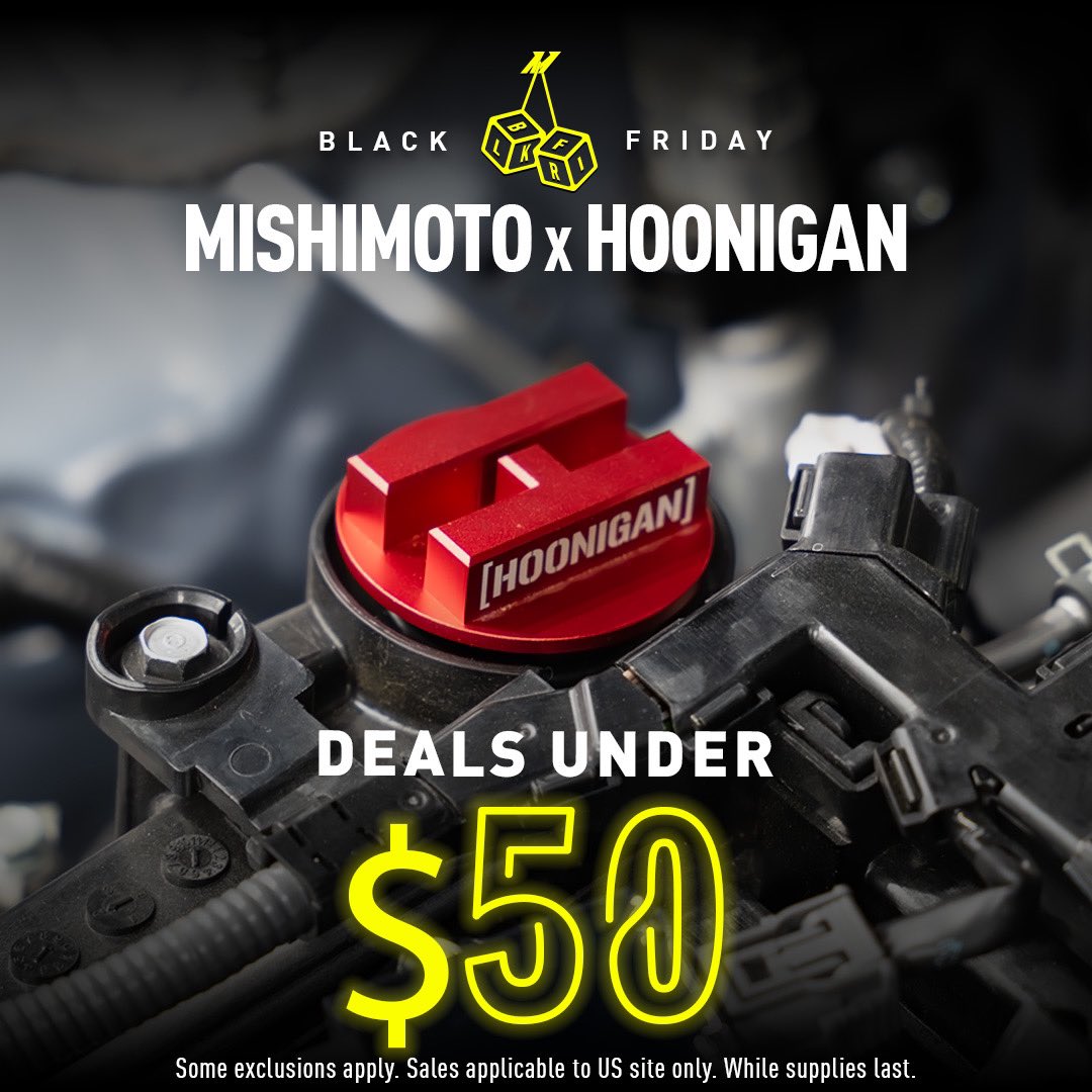 Mishimoto (@mishimoto) on Twitter photo Save now on Mishimoto x Hoonigan collab products! #blackfriday
mishimoto.com/black-friday Save now on Mishimoto x Hoonigan collab products! #blackfriday
mishimoto.com/black-friday