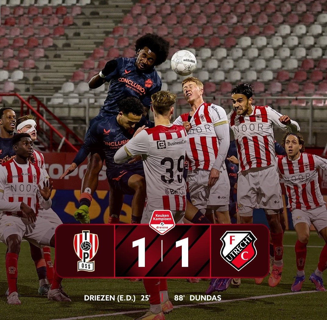 Helaas 1-1 tegen jfcu