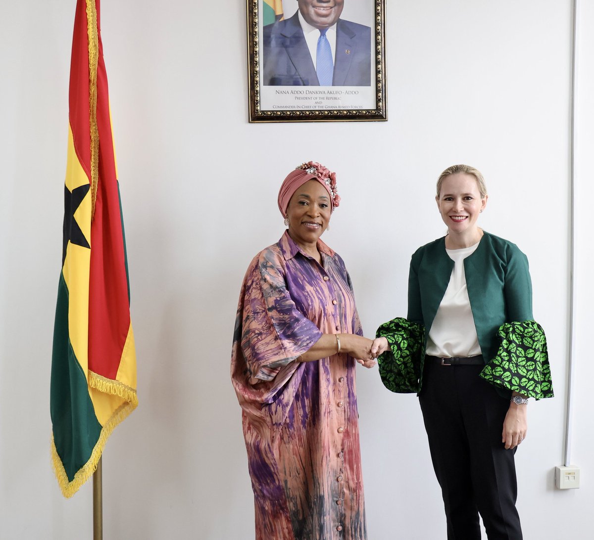 The Ambassador of Italy <a href="/DanieladOrlandi/">Daniela d'Orlandi</a> called on the Minister of Foreign Affairs and Regional Integration of Ghana, Hon. <a href="/AyorkorBotchwey/">Shirley Ayorkor Botchwey</a> to bid her farewell upon completion of her duty tour in Ghana.
