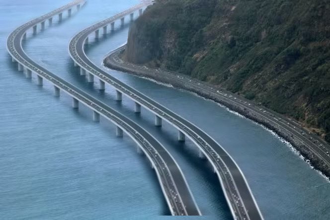 Reunionla2eme's tweet photo. 🚨🟡Flash info: pour palier au manque d’efficacité et la fissure découvert sur la nouvelle route du littoral. Une proposition de projet a été apporter pour créer la « nouvelle route de la nouvelle route du littoral » qui sera juxtaposés à cette dernier. Coût : plus que l’autre https://t.co/F22AZJiJ6y