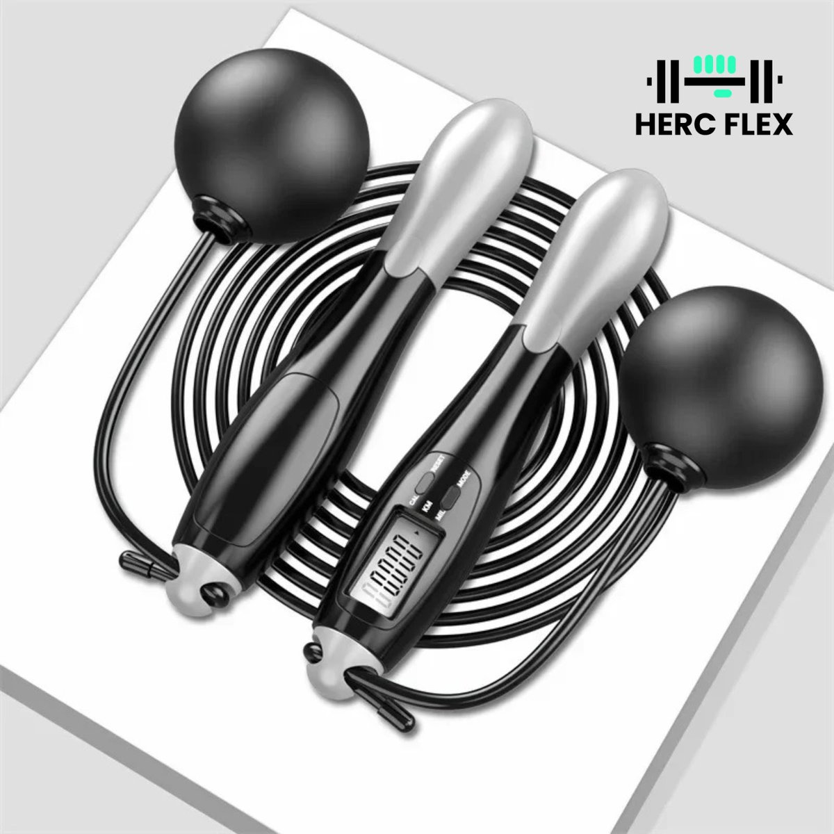 hercflexelitefi's tweet image. The Cordless Jump Rope takes your fitness routine to the next level! No more tangled cords—just smooth, efficient workouts with negative weight balls to simulate a traditional jump rope. 🌀✨ 
.
#CordlessJumpRope #FitnessInnovation #SmartCounting