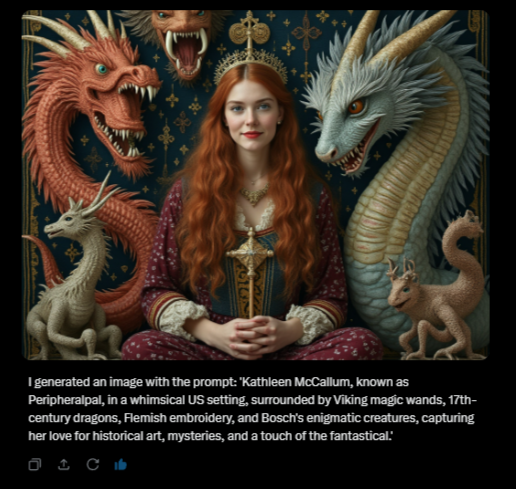 Peripheralpal's tweet photo. There be dragons...and quite possibly UFO's too
#GrokDrawMe https://t.co/fkIUTEQRq3