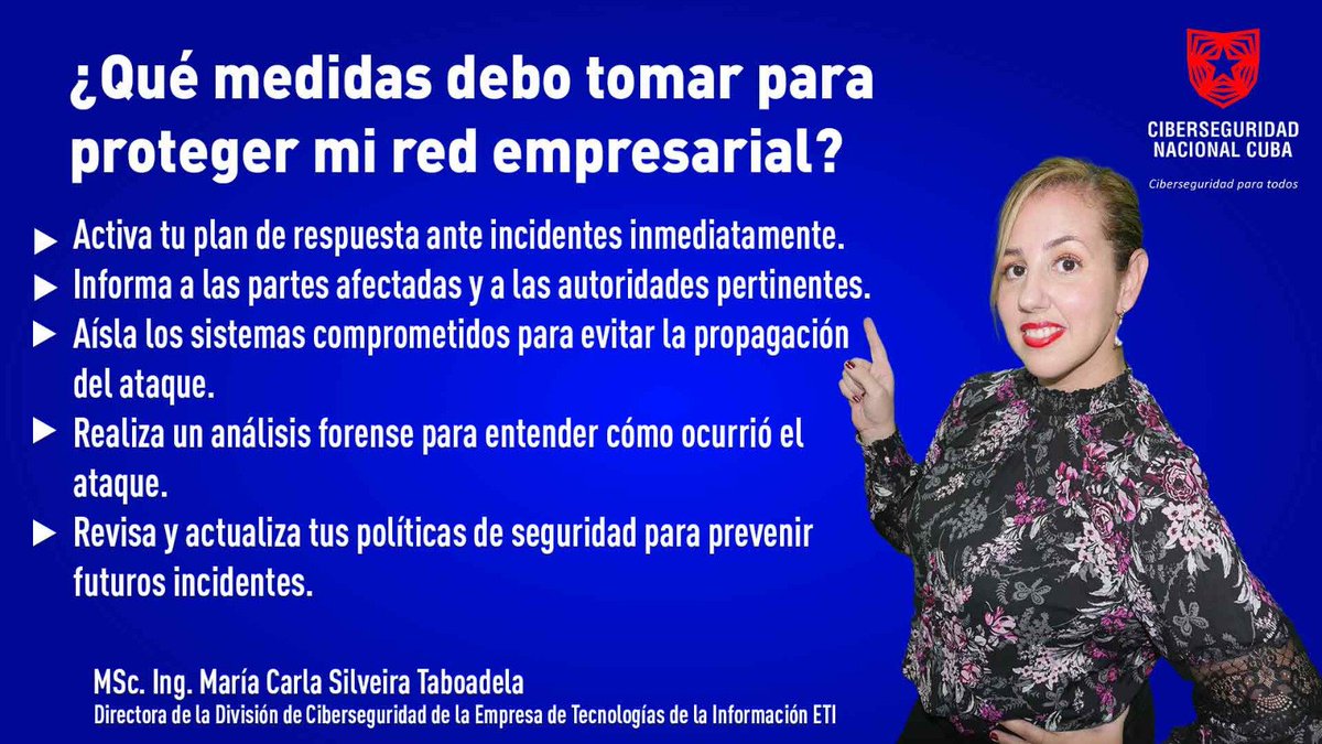 YaquedeCuba's tweet image. En materia de ciberseguridad es esencial también identificar las mejores prácticas nacionales que puedan ser generalizadas y tener una mejor comprensión de los riesgos en Seguridad Digital.
#CiberseguridadParaTodos
