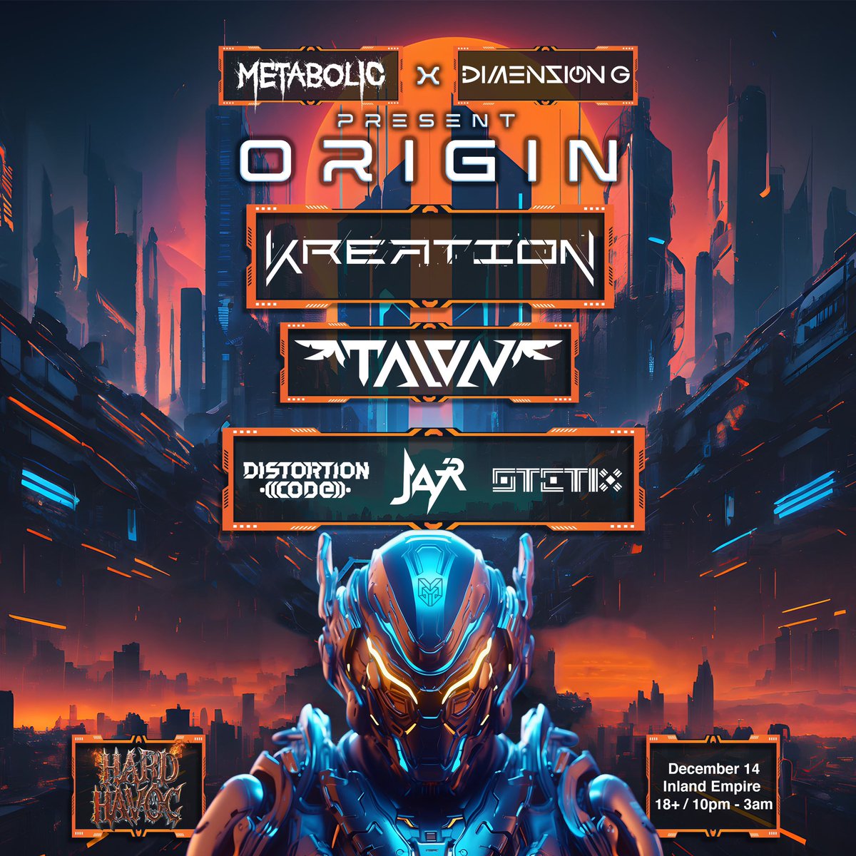 Do you love Hard Dance ? I’ll be cohosting an event with some friends. Having a Black Friday deal for the weekend, 2 tix for 1.
And having a 30% off sale on my site, code “blackfriday”

Shop: dimension-g.com
Tix: shotgun.live/events/metabol…