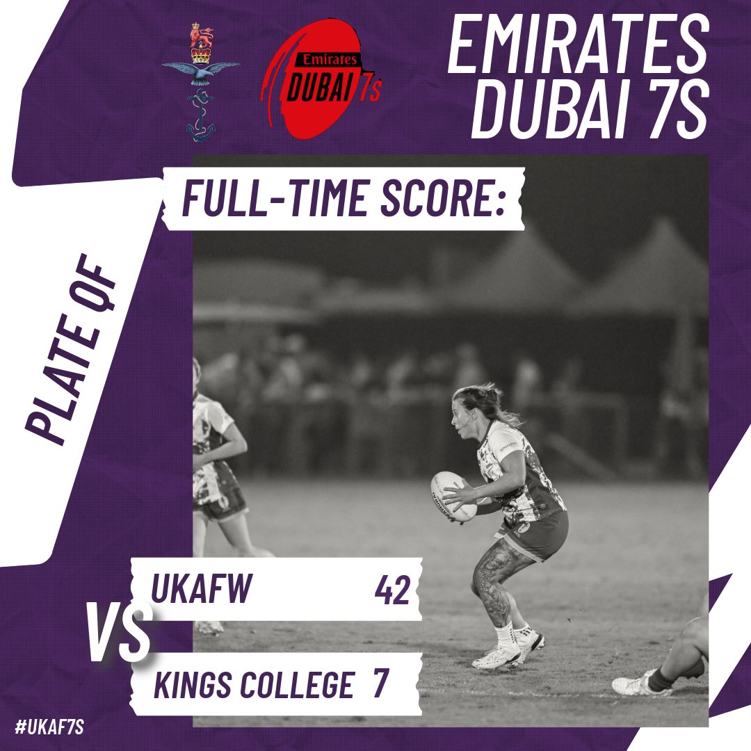 UKAFRugby's tweet photo. We progress through to the Plate Semi-Final tomorrow after a big win in the QF 👀

#UKAFRugby #Dubai7s https://t.co/Rl3kiV6xlZ