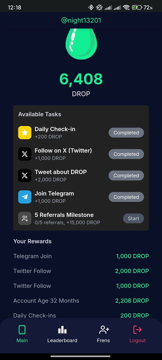 💧 I Got My AirDROP! Earned Tokens for my Twitter account age!
dropair.io/?ref=HJHUMS
Step 1: Click the link
Step 2: Enter your  X account user name
Step 3: Put the code on your bio, and you can now receive your DROP.
 #DropOnX
#Airdrop #Solana #SOL #Crypto