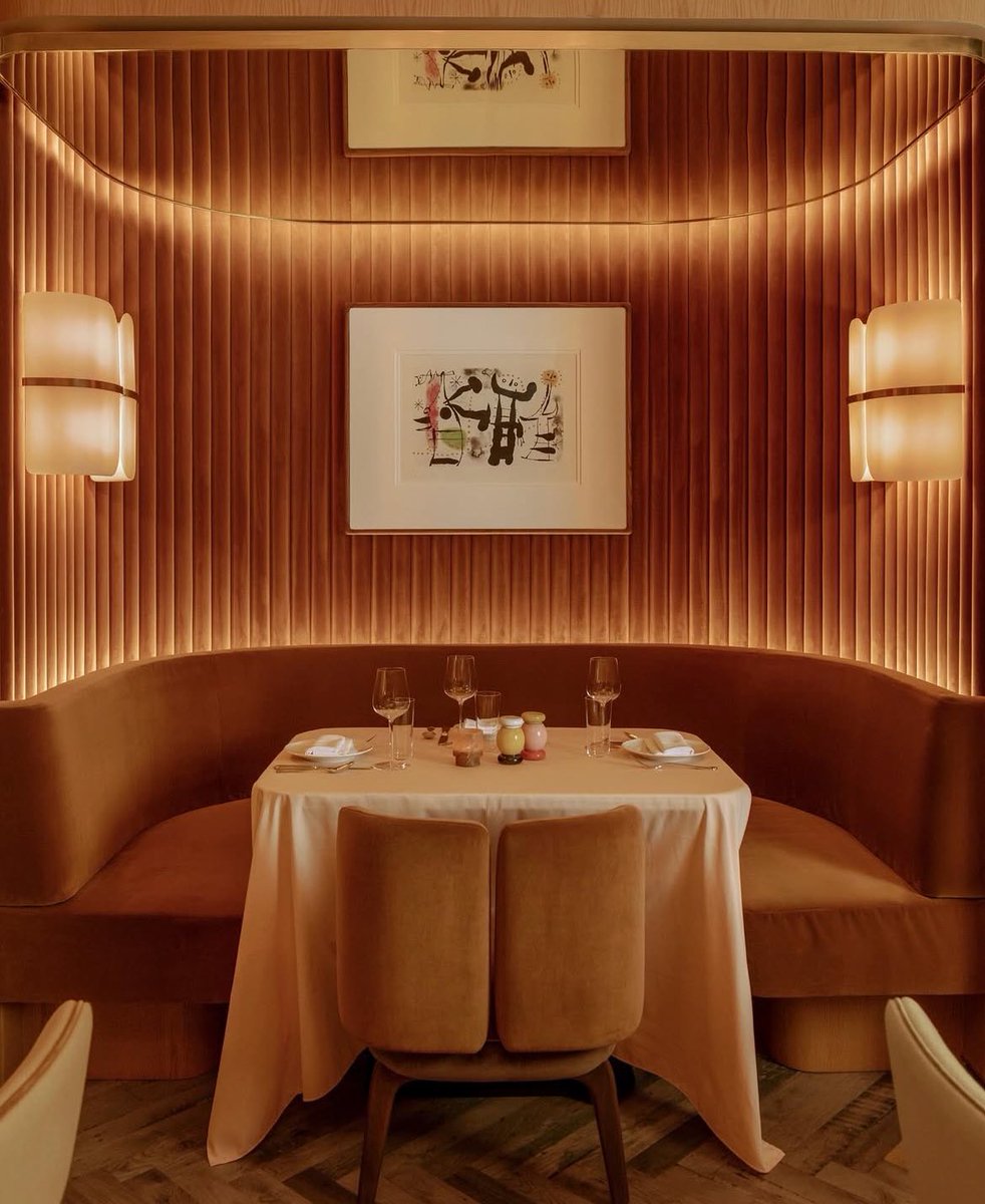 Loving the warm glow and intimate design of MUSE restaurant in Southern California