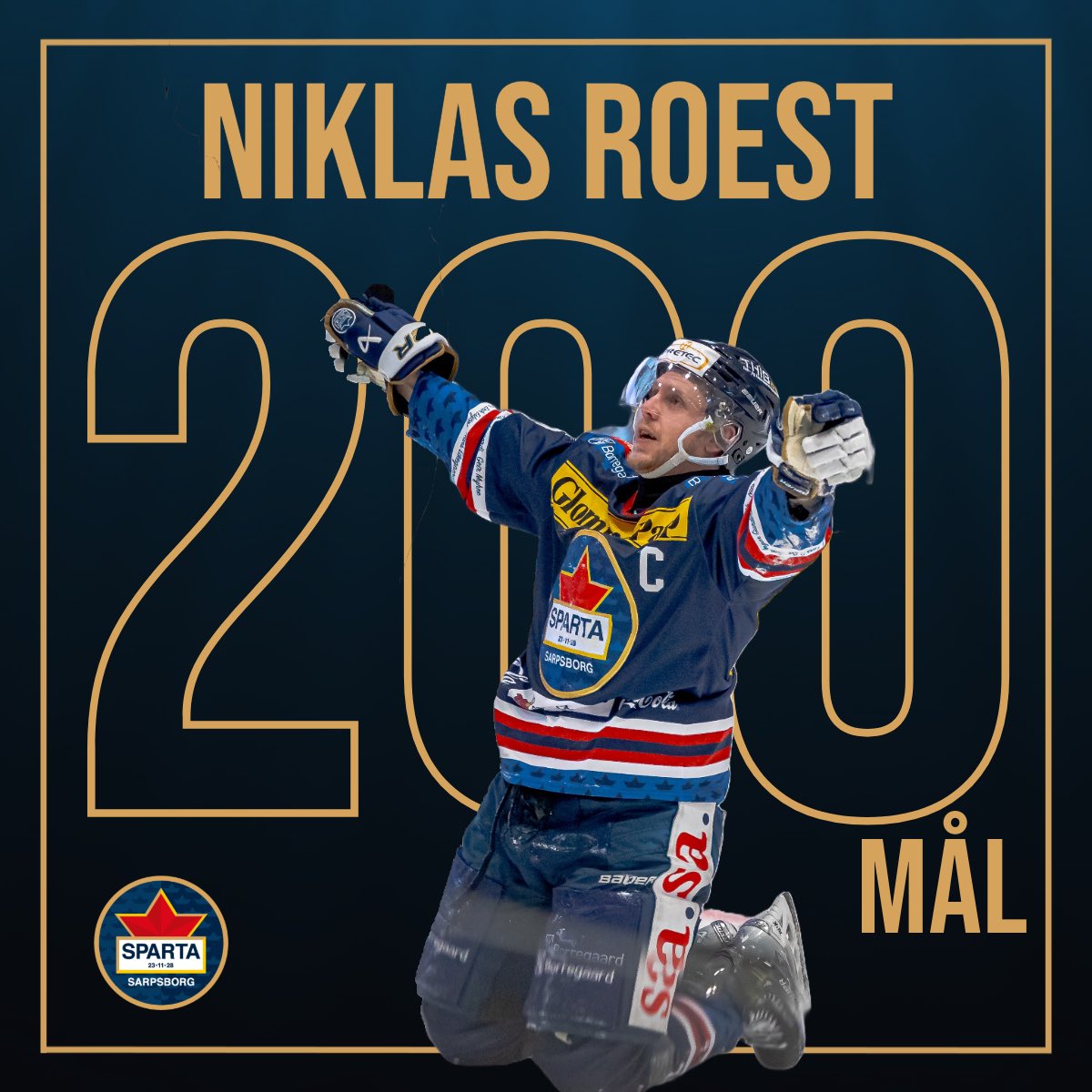 Han fortsetter å levere! 

NIKLAS ROEST - 200 MÅL! 🏒🥅🎯💙🫧 #EnAvOss #Ehl #2hockey