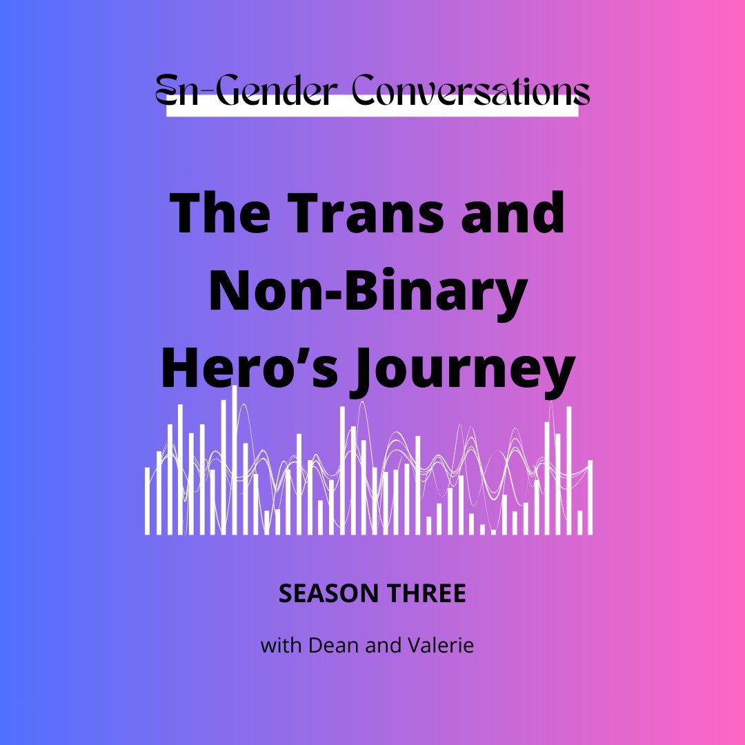 En-Gender! (@engenderuni) on Twitter photo The last episode of season three is available to listen to now!
In it, we speak to <a href="/DeanLeetal/">DeanLeetal</a> and <a href="/valeriefrankel/">Valerie Estelle Frankel</a> about their book „the Trans and Non-Binary Hero‘s Journey“.
You can find the episode on our website as well as
open.spotify.com/episode/1cyzv4…
podcasts.apple.com/de/podcast/en-… The last episode of season three is available to listen to now!
In it, we speak to <a href="/DeanLeetal/">DeanLeetal</a> and <a href="/valeriefrankel/">Valerie Estelle Frankel</a> about their book „the Trans and Non-Binary Hero‘s Journey“.
You can find the episode on our website as well as
open.spotify.com/episode/1cyzv4…
podcasts.apple.com/de/podcast/en-…