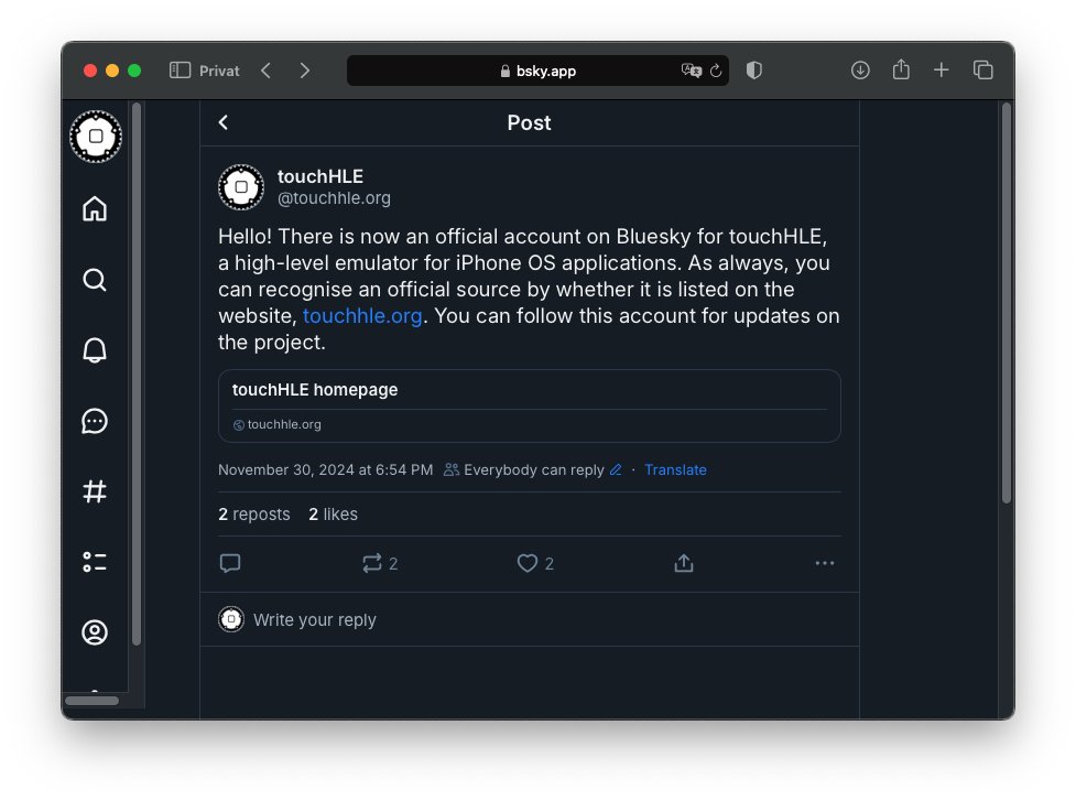touchHLE (@touchhle) on Twitter photo 