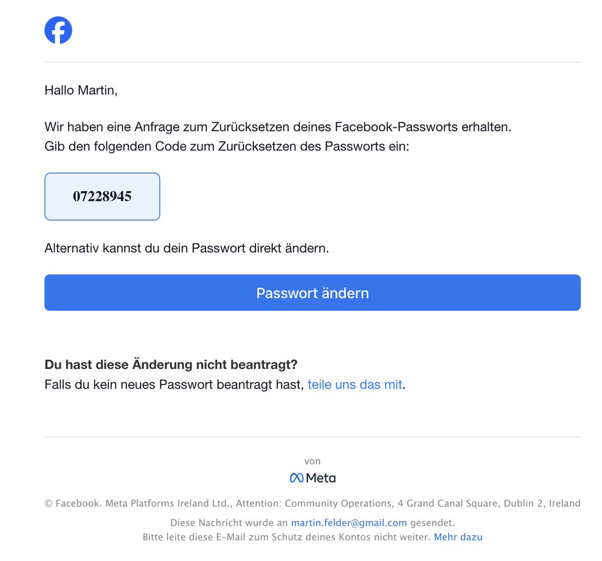 martinfelder77's tweet photo. Das ist der Grund, warum 2FA und/oder Passkeys so wichtig sind. Ich habe nie das Passwort zurücksetzen wollen. https://t.co/TR37BIEHyh