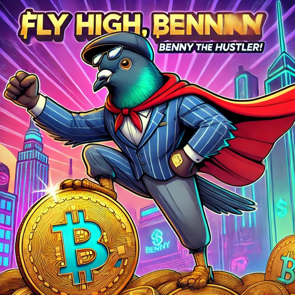 Bennycoin's tweet photo. $Benny wasn’t just any pigeon; he was born in the heart of a bustling urban jungle, where survival meant resilience and hustle. The odds were always stacked against him, but Benny possessed something special—an indomitable spirit that set him apart from the flock. https://t.co/wjYX5rNBqQ