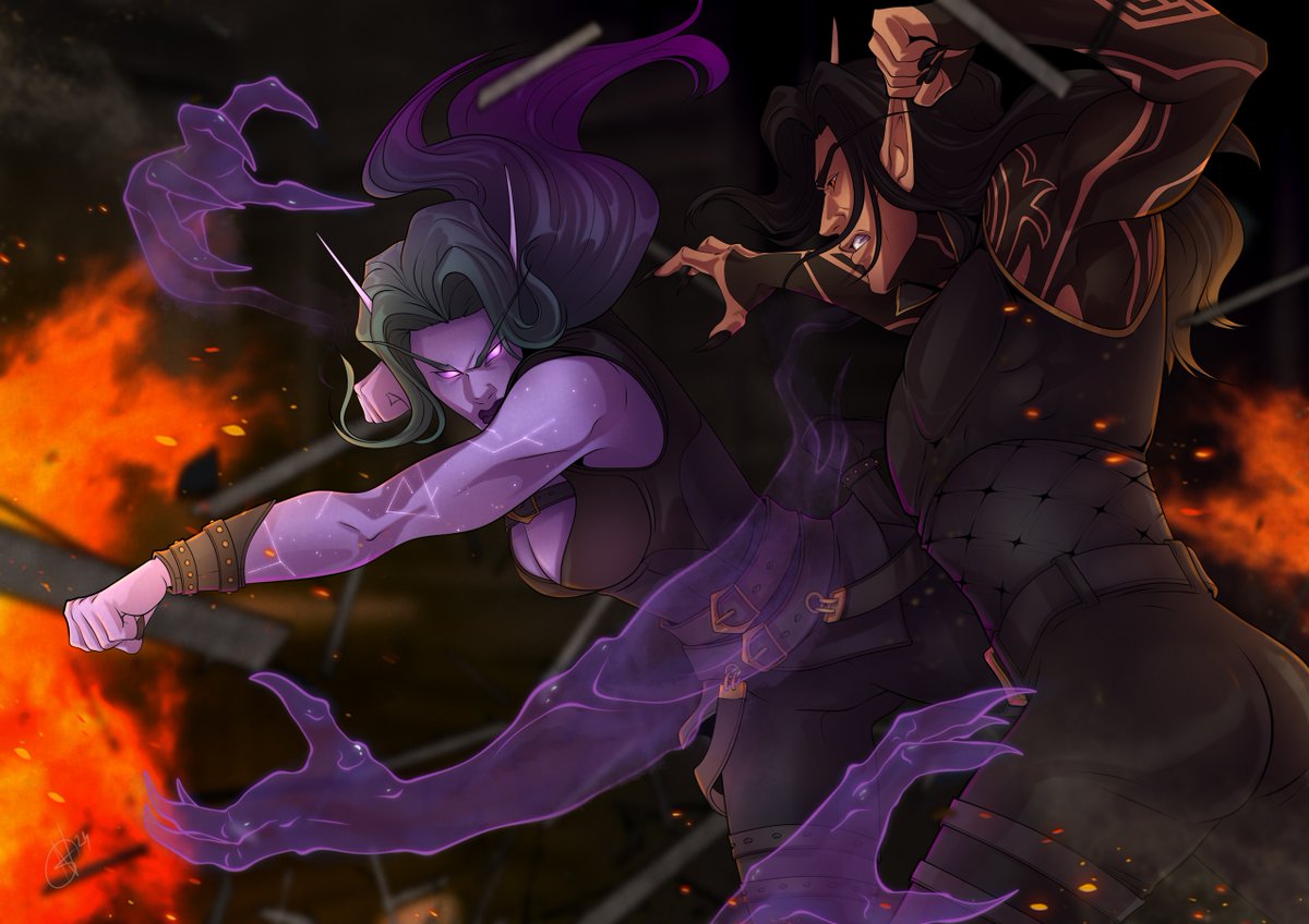 No Glory (@nogloryart) on Twitter photo I am witness to a fight between <a href="/darkshadow_sin/">Sin Darkshadow</a> and Roma ๐
#commission #myart #worldofwarcraft #wow #voidelf #rendorei I am witness to a fight between <a href="/darkshadow_sin/">Sin Darkshadow</a> and Roma ๐
#commission #myart #worldofwarcraft #wow #voidelf #rendorei