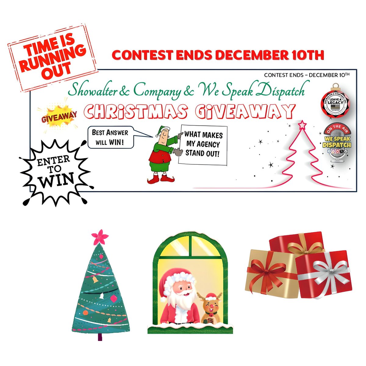 Don’t forget our annual giveaway is coming to a close on December 10th. ⛄️🎁🎉

We’ve already received a lot of great submissions, so send us yours today and tell us why your agency stands out amongst the rest!