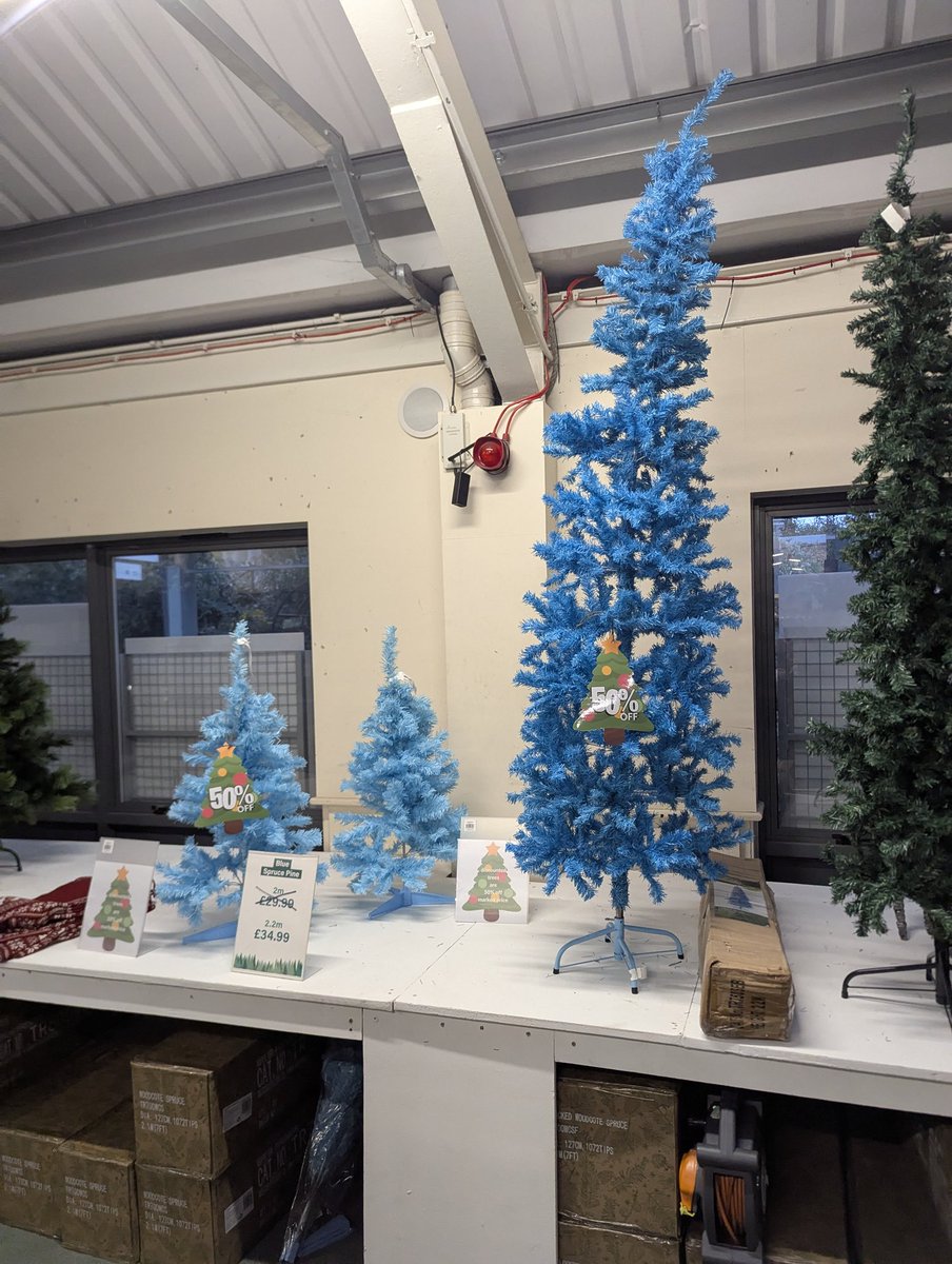 Trees for sale that would suit man city fan/co-operators with low standards on festive alignment but high amounts of love of the team/brand