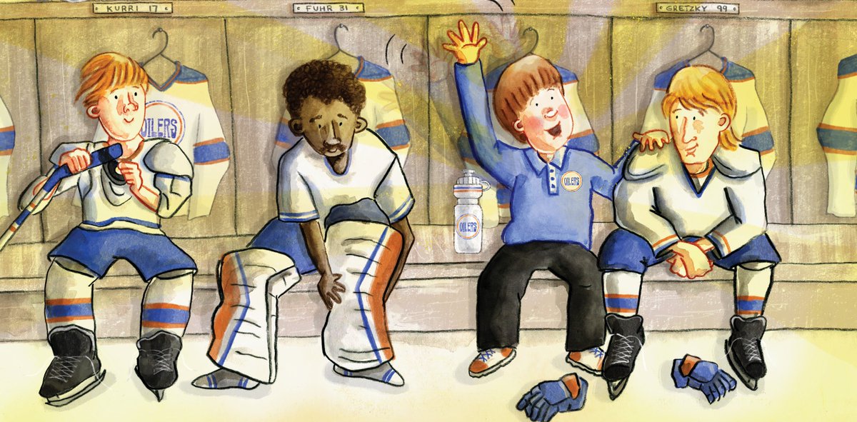 Joey Moss is known for his work with the Oilers hockey team. However, Joey was also born with Down syndrome, and went on to show the world that people like him could accomplish anything. “Good Morning Sunshine” by <a href="/lornasn/">Lorna S. Nicholson</a> and Alice Carter is out now at sleepingbearpress.com 🏑
