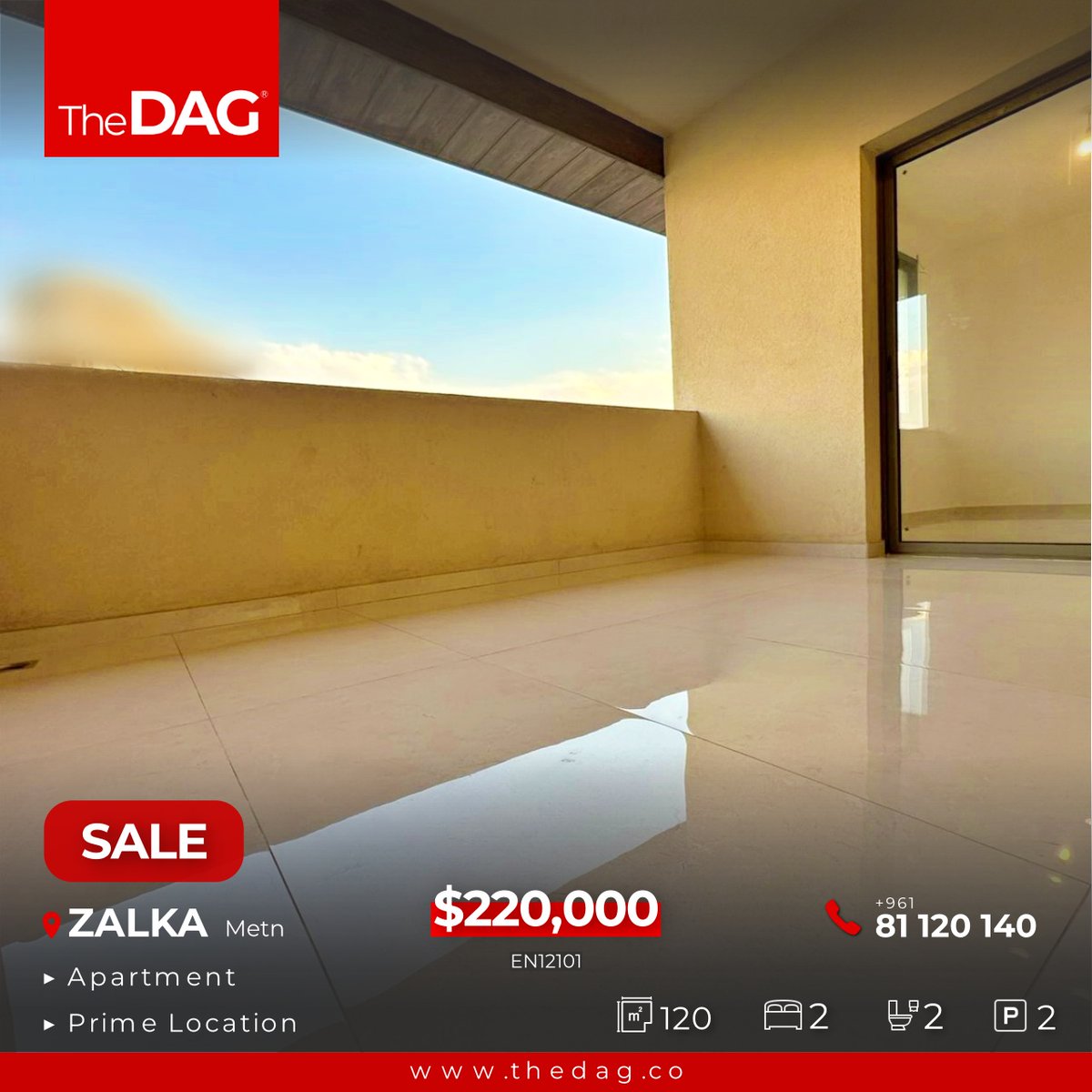 TheDag_Estate's tweet image. Brand New 120 SQM Apartment for Sale in Zalka – شقة للبيع  

REF: EN12101

For more information, contact us at +961 81 120 140 📱🔗👇

thedag.co/properties/bra…

#ApartmentForSale #Zalka #PrimeLocation #LebanonRealEstate #شقة_للبيع #زلقا