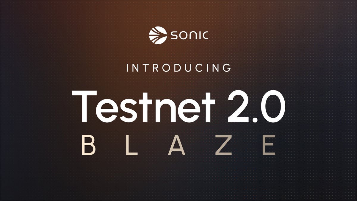In preparation for the #Sonic mainnet, we're excited to release our upgraded, default testnet 2.0.

Introducing Blaze, the new Sonic testnet with incredible performance enhancements.

🔗 blaze.soniclabs.com