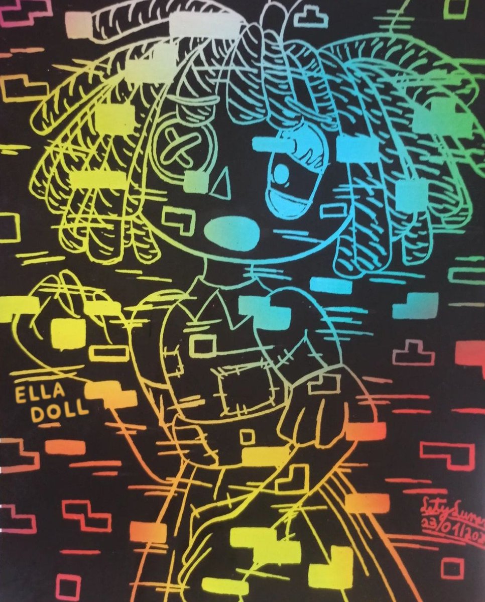 ItsEllaDoll's tweet photo. Outra arte em scratchpaper/folha magica, dessa vez da Ragatha de Digital Circus bugada depois do que rolou com ela no piloto.
#theamazingdigitalcircusfanart #TheAmazingDigitalCircus #Ragatha #TADC #tadcfanart #fanart #scratchpaper #draw #BRart #brazilianartists #art #myartwork https://t.co/1JCVDvDgwJ