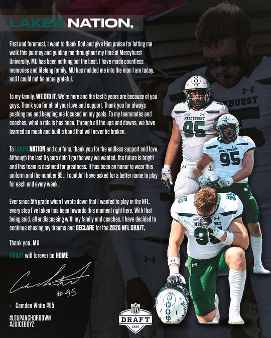 Camden White (@cwhitey321) on Twitter photo Dreamt of this moment #AGTG #forgpa 
• Thank you Laker Nation 💚 Dreamt of this moment #AGTG #forgpa 
• Thank you Laker Nation 💚