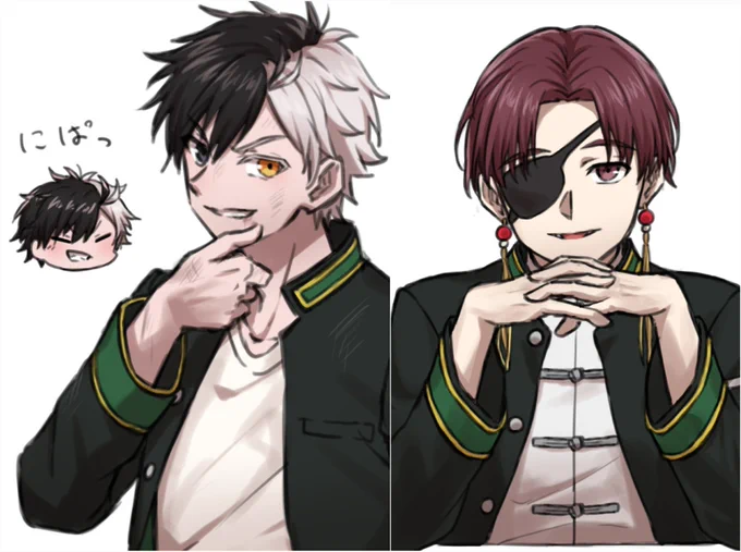 知り合いのリクエストで描いたキャラと表情