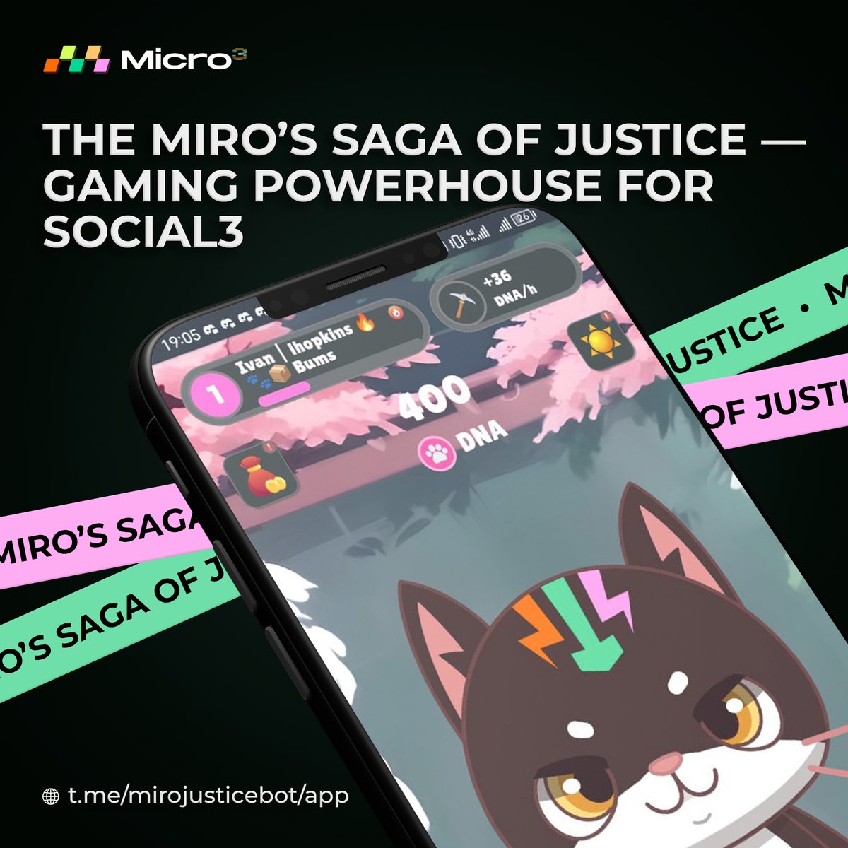 ihopkins_eth's tweet image. The Miro’s Saga of Justice is here!

This is a SocialFi game where you step into the paws of Miro, a cursed cat warrior on a quest for revenge

🔸A gripping narrative
🔸Innovative SocialFi elements
🔸A vibrant world

Join now - t.me/mirojusticebot…

@Micro3io | #Miro | #Micro3