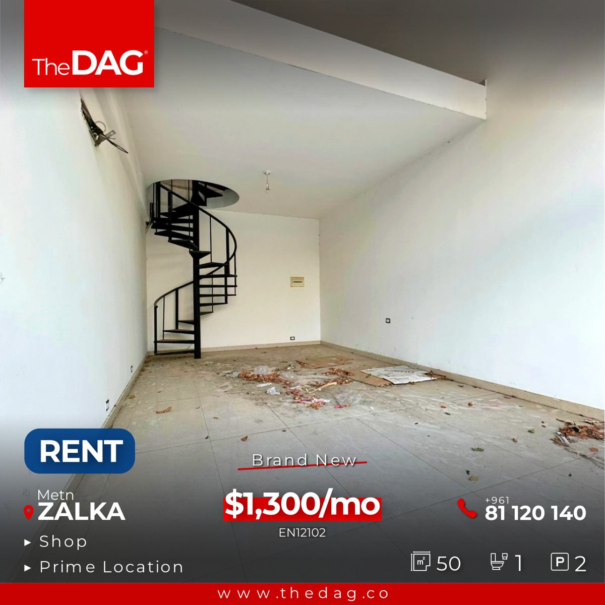 TheDag_Estate's tweet image. 50 SQM Shop for Rent on Zalka Main Road - محل للإيجار 

REF: EN12102

For more information, contact us at +961 81 120 140 📱🔗👇

thedag.co/properties/bra…

#ShopForRent #Zalka #CommercialSpace #LebanonRealEstate #محل_للإيجار #زلقا