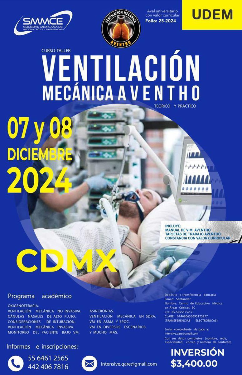SMMCE_MX's tweet photo. 7 y 8 de diciembre en #CDMX
#ICARUS #Aventho #Aventhito y Ventilación #Perioperatoria
Últimos lugares https://t.co/cpVhJyMi0c