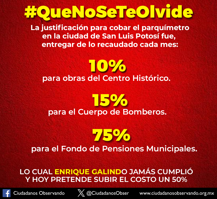 CiudadanosObser's tweet photo. Todo lo anterior nunca sucedió y ahora el alcalde Enrique Galindo pretende aumentar la tarifa en un 50%, lo cual es inadmisble.
No al aumento de la tarifa de parquímetros porque han mentido en el destino de la recaudación. https://t.co/J1Uru8HYao